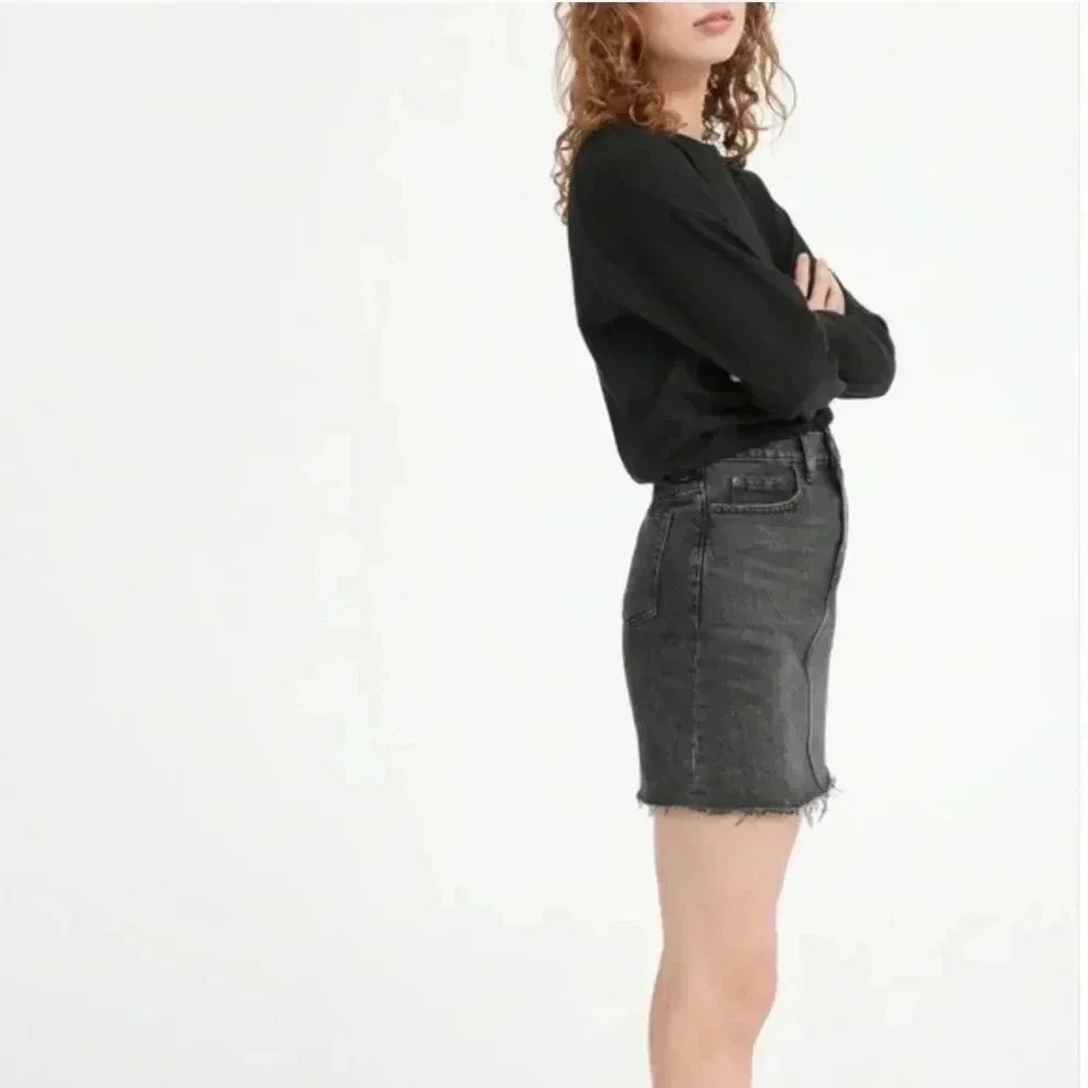 Everlane The Denim Skirt Jean mini washed black - Picture 9 of 12